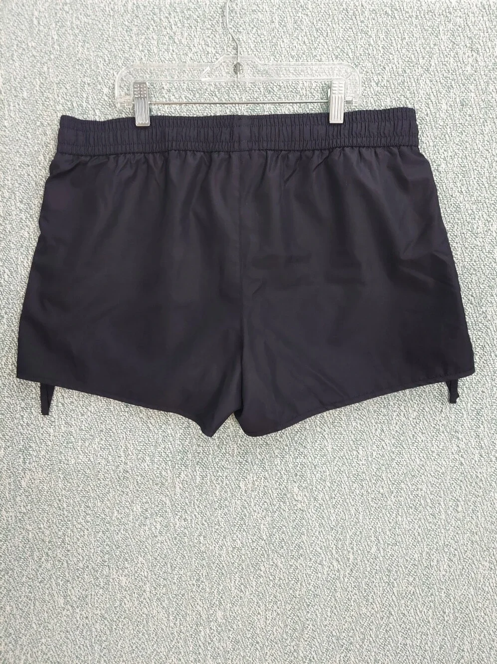 ​L-RL Ralph Lauren Ruched Athletic Shorts Compression Liner Black Large